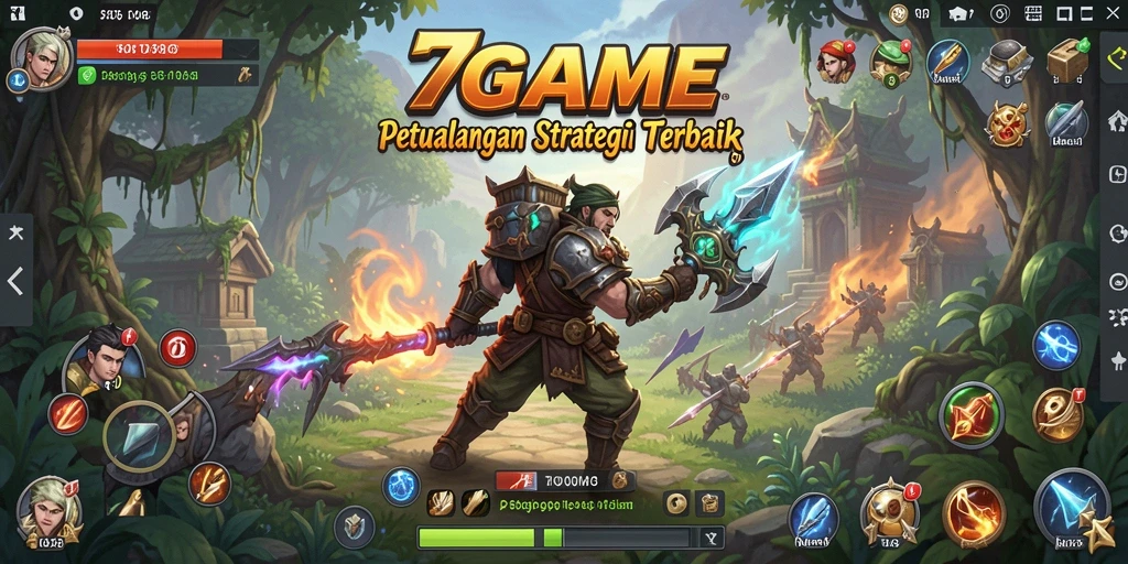 Screeenshot menunjukkan karakter dan latar permainan strategi yang menakjubkan.