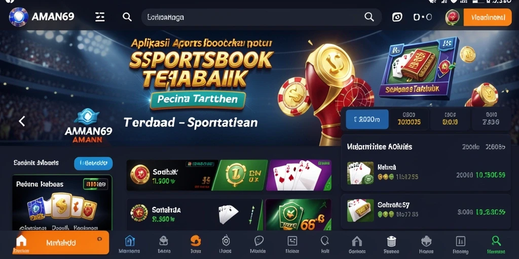 Tampilan menarik dari gameplay Sportsbook AMAN69.
