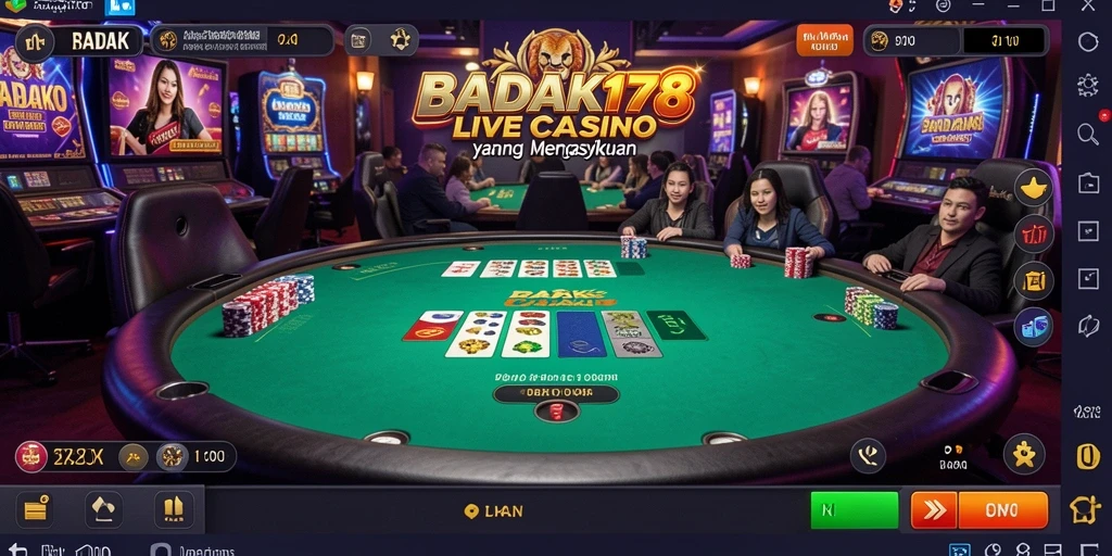 Gameplay Live Casino BADAK178 yang mendebarkan dan interaktif.