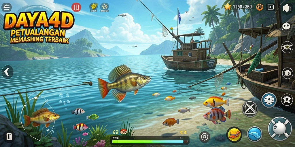 Tampilan gameplay memancing yang menarik di DAYA4D.