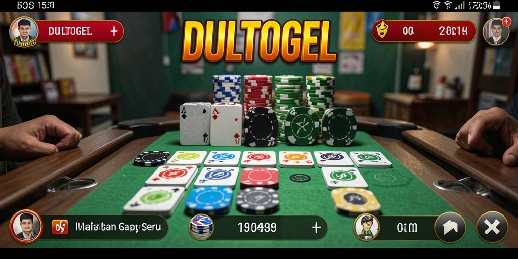 Screenshot DULTOGEL menampilkan gameplay Gaple yang menyenangkan.