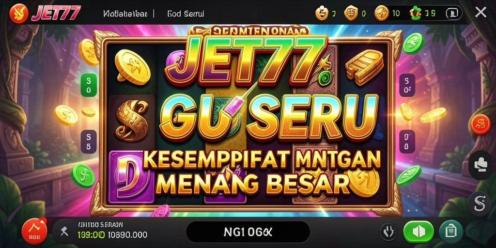 Tampilan gameplay seru dari JET77 dengan banyak pilihan slot.