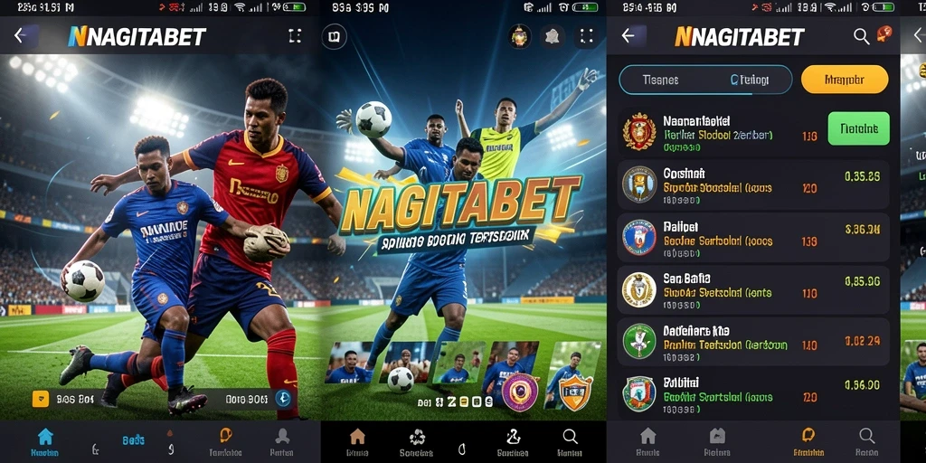 Tampilan antarmuka NAGITABET saat memasang taruhan olahraga.