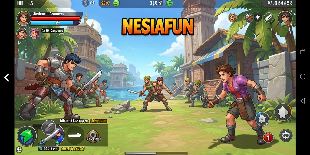 Screenshot gameplay NESIAFUN menunjukkan keseruan dan tantangan yang menarik.