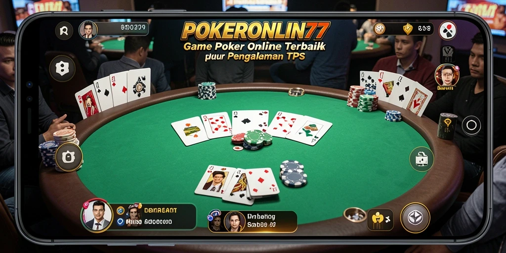 Tampilan gameplay POKERONLIN77 yang seru dan mendebarkan.