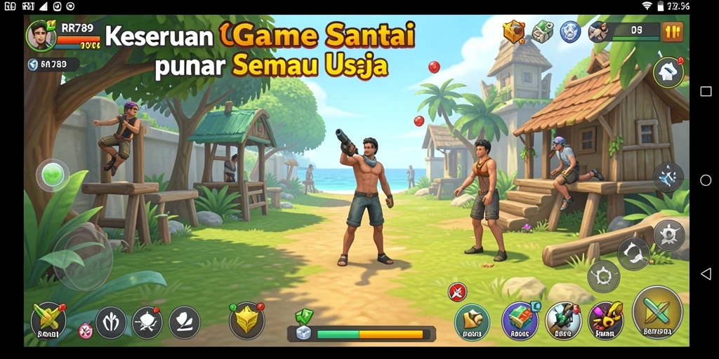 Tampilan gameplay seru dalam RR789 yang penuh warna.