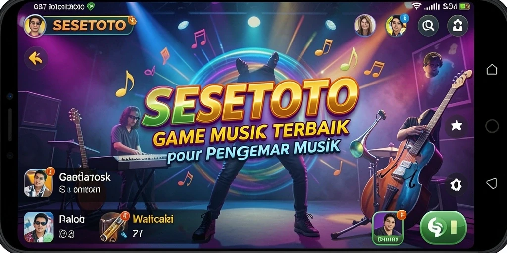 Tampilan gameplay SESETOTO yang mengasyikkan dengan musik berenergi.