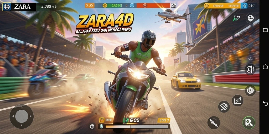 Tampilan permainan balap yang mengesankan di ZARA4D.
